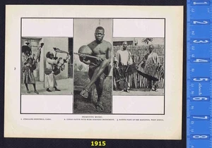 Juglares de El Cairo, músico del Congo, piano mandingo nativo, impresión de África Occidental-1915 - Imagen 1 de 1