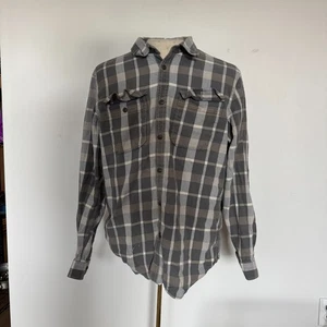 VTG Eddie Bauer Shirt Mens XL Flannel Plaid Lumberjack Tom Sellick 90s FLAW - Picture 1 of 9