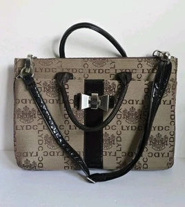 LYDC London Hand Bag | Cross Body Bag | Black Brown | 38cm X 28cm - Picture 1 of 7