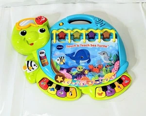 V-Tech Touch & Teach Sea Turtle Green Musical & Alphabets Toy - Picture 1 of 2