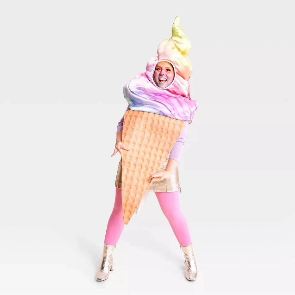 Adulto Hombre Mujer Hyde and Eek CONO DE HELADO Halloween Disfraz OSFM Frozen Nuevo con Etiquetas Foto 1 de 1