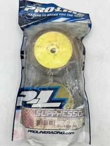 Pro-Line Suppressor 9054-004 1.68 X 4.34 RC Truck Tires Mounted On TLR Yellow - Picture 1 of 22
