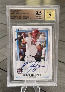Autografo 2011 Bowman #BP1B Bryce Harper Prospects BGS 9,5 - Foto 1 di 2