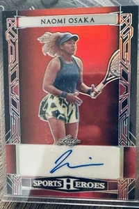 2024 Leaf Sports Heroes Red Naomi Osaka Auto Tennis Card #'d 3/9 - Bild 1 von 2