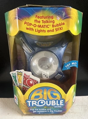 Big Trouble Game Light Up Talking Pop-O-Matic Milton Bradley Game New Dmg Box - Image 1 of 4