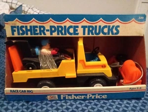 Plataforma de coche de carreras Fisher Price Trucks 1979 vintage Husky Helper no. 320 Precintado ¡Nuevo! - Imagen 1 de 8