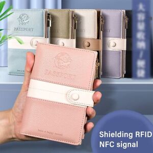 Ultra-thin RFID Passport Cove Multi-Function Credit ID Card Wallet  Women Men