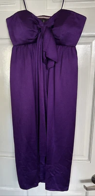 Vestido de seda vintage Nicole Miller Collection cremallera lateral sin tirantes talla 5 Foto 1 de 4