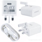 Samsung Galaxy Fast Charger Plug & USB Cable S6 S7 Note 4 S5 Adaptive -Genuine