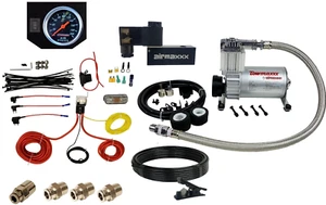 In Cab Air Tow Assist Control Height Electric Switch Dump Kit & Blk Gauge Panel - Picture 1 of 24