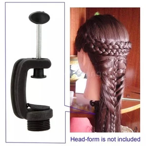 PRACTICE COSMETOLOGY MANNEQUIN HEAD WIG HOLDER STAND TABLE CLAMP US SELLER - Picture 1 of 3