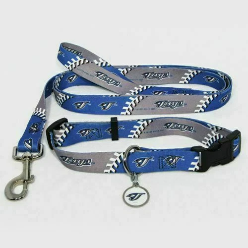 TORONTO BLUE JAYS CONJUNTO DE COLEIRA PARA CACHORRO GATO COLEIRA IDENTIFICAÇÃO XS EXTRA PEQUENO - Imagem 1 de 1