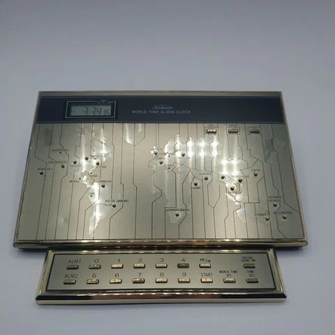 Sunbeam World Time Alarm Clock Vintage 1980s *Read Description* Cover