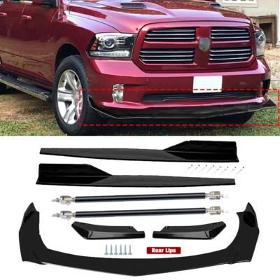 Front Rear Bumper Lip Spoiler Splitter Body Kit Side Skirt For Dodge RAM 1500 Foto 1 de 4