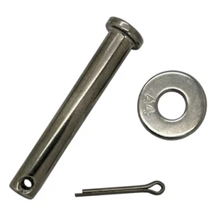 STAINLESS STEEL 316 CLEVIS RETAINING PINS COMPLETE WITH SPLIT PIN AND WASHER UK - Picture 1 of 4