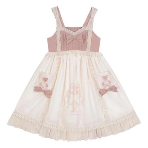 Vestido colgante Goodnight Bear diseño original para mujer Lolita JSK lindo niña - Imagen 1 de 10
