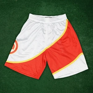 Atlanta Hawks NBA Mitchell&Ness White/Red Men's Shorts - Picture 1 of 5