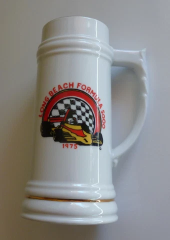 1975 Long Beach Grand Prix Formula 5000 - Rare Collectible Mug - Limited Edition Cover