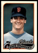 1989 TOPPS TIFFANY DAVE DRAVECKY SAN FRANCISCO GIANTS #601