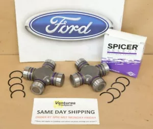 1979-1998 Ford F350 4x4 Dana 60 Front Axle Shaft Greaseable U Joints Includes 2 - Picture 1 of 6