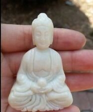 Chinese white jade hand-carved the statue of buddha,delicate statue