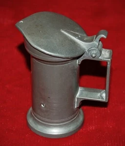 Antigua jarra medidora de peltre DEMI DECILITRO década de 1890 Georges Gras Angers Francia - Imagen 1 de 10