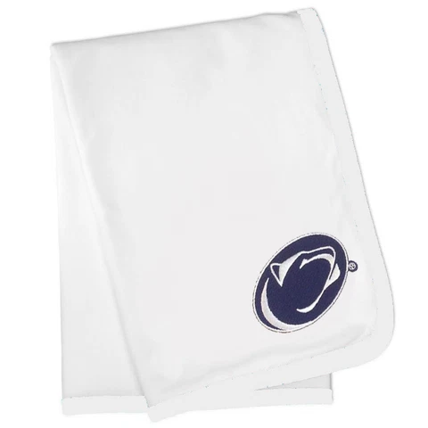 Penn State Nittany Lions Baby Receiving Blanket - White Cover