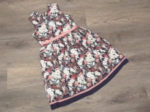 EEUC Janie and Jack girls size 7 dress  a study in florals navy burgundy pink - Picture 1 of 5