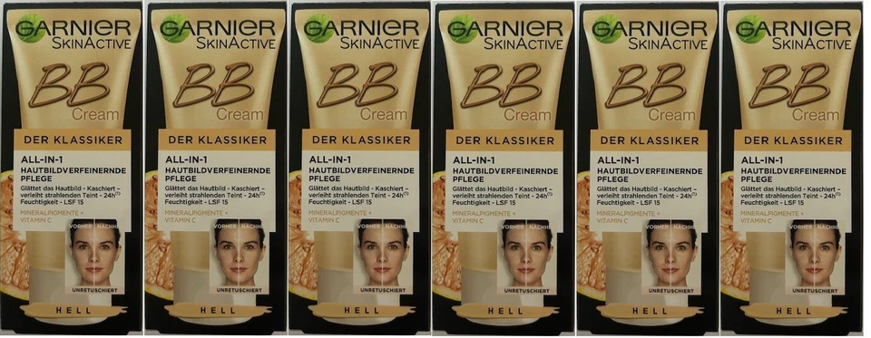 Garnier BB Cream All In 1 Klassiker Hautbildverfeinernd hell, 6er (6 x 50ml) - Bild 1 von 1