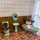 1:12 Maßstab Puppenhaus Miniaturen Badezimmer Set Badewanne WC Waschbecken Vintage