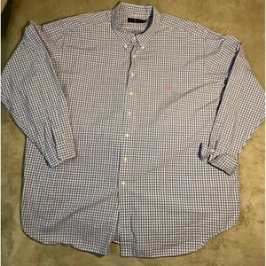 Camicia Ralph Lauren a quadri con bottoni manica lunga vestibilità classica 4XLT - Foto 1 di 5