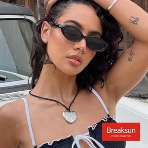 Retro Oval Sunglasses for Women Men Fashion Small Oval Sunglasses 90S Vintage Sh - Picture 1 of 8