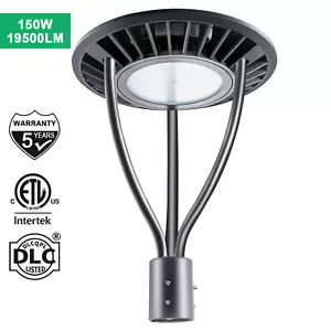 LED Post Top Light 150W Replace 400WMH Garden decorative Pole Light 5000K IP65 - Picture 1 of 11