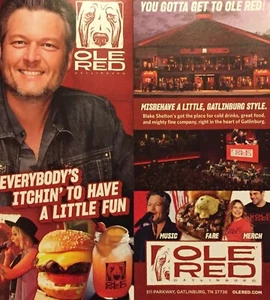 Blake Shelton, Ole Red Prospekt 2020, Gatlinburg, Tennessee, The Voice, NEU   - Bild 1 von 8