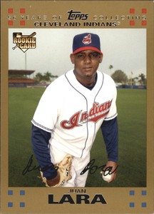 2007 Topps Gold Cleveland Indians Baseball Card #635 Juan Lara/2007