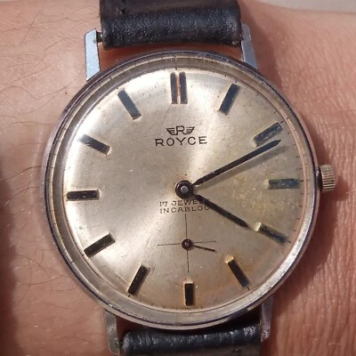 Reloj Pulsera ROYCE Redondo Cuerda Manual 33mm Vintage Clásico Foto 1 de 4