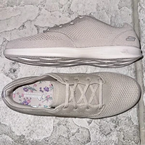 Skechers GO Step Lite Goga Mat Stretch Fit Taupe Knit Sneaker Schuh 12 Weite Damen - Bild 1 von 10