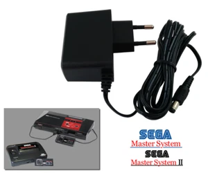 Power Supply for Sega Master System 1 & 2 - 2m Cable - EU Plug AC Adapter - Picture 1 of 2