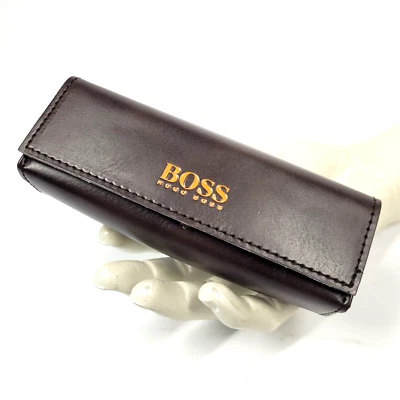 Hugo Boss Orange Brillenetui S Dunkelbraun + Putztuch Sonnenbrillen Faltetui