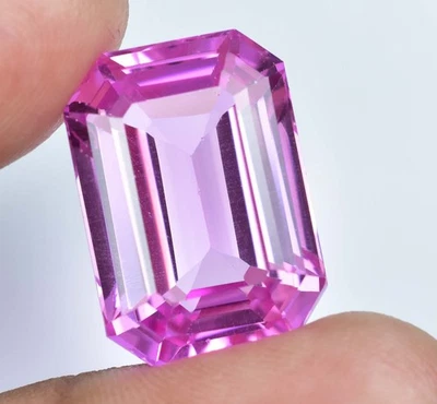 Flawless 28.70 Ct Natural Pinkish Morganite Emerald Cut Certified Loose Gemstone - Image 1 of 4