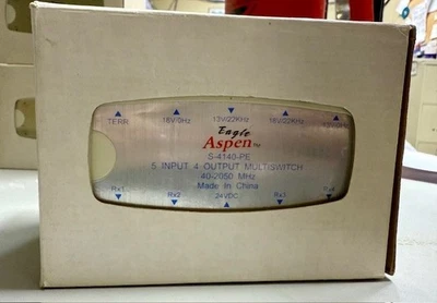 New Old Stock Eagle Aspen S-4140-PE 5 input 4 output Multiswitch 40-2050 MHz - Image 1 of 4