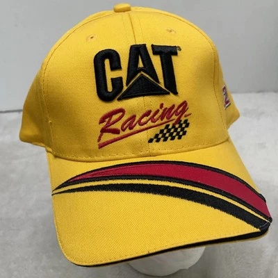 Gorra NASCAR CAT Caterpillar Racing amarilla #22 bordada a rayas usada en excelente estado Foto 1 de 4