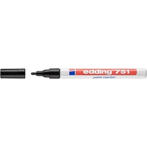 edding 751 Lackmarker Paintmarker Farbe schwarz Rundspitze 1-2 mm - Picture 1 of 1