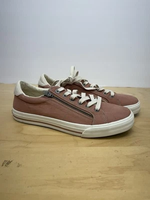 Zapatillas deportivas Taos Z Soul de lona para mujer con cremallera lateral con cordones zapatos cómodos rosa polvoriento 9,5 Foto 1 de 4