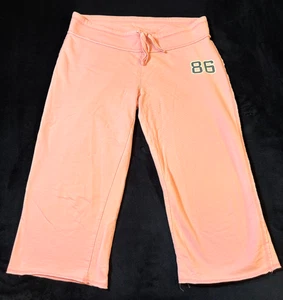 VTG Victoria's Secret 86 "Love Pink Forever" Crop Lounge Pants Women's Small Y2K - Picture 1 of 10