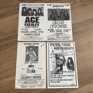 VINTAGE 3 X Ace Frehley FLYER Lot Set Kiss Heavy Metal CALIFORNIA - Picture 1 of 2