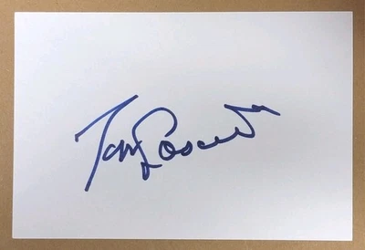 Tommy Lasorda Autographed SIGNED 4x6 Index Card Player Coach Dodgers HOF MLB - Image 1 of 2