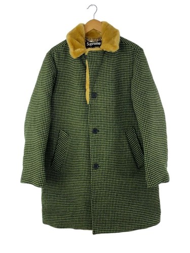 Cappotto auto Supreme Other 22AW collo pelliccia M acrilico GRN pied de poule