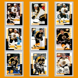 Boston Bruins Lot 9 Hockey Cards Score Ray Bourque NM Hockey NHL - Picture 1 of 11