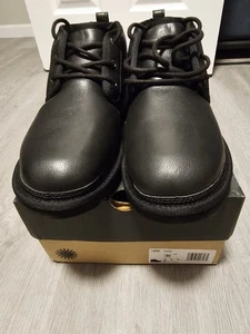 UGG Hombres Neumel Botas Cuero Piel de Oveja Lana Zapatos con Cordones Negros 3236 Talla 11 - Imagen 1 de 6